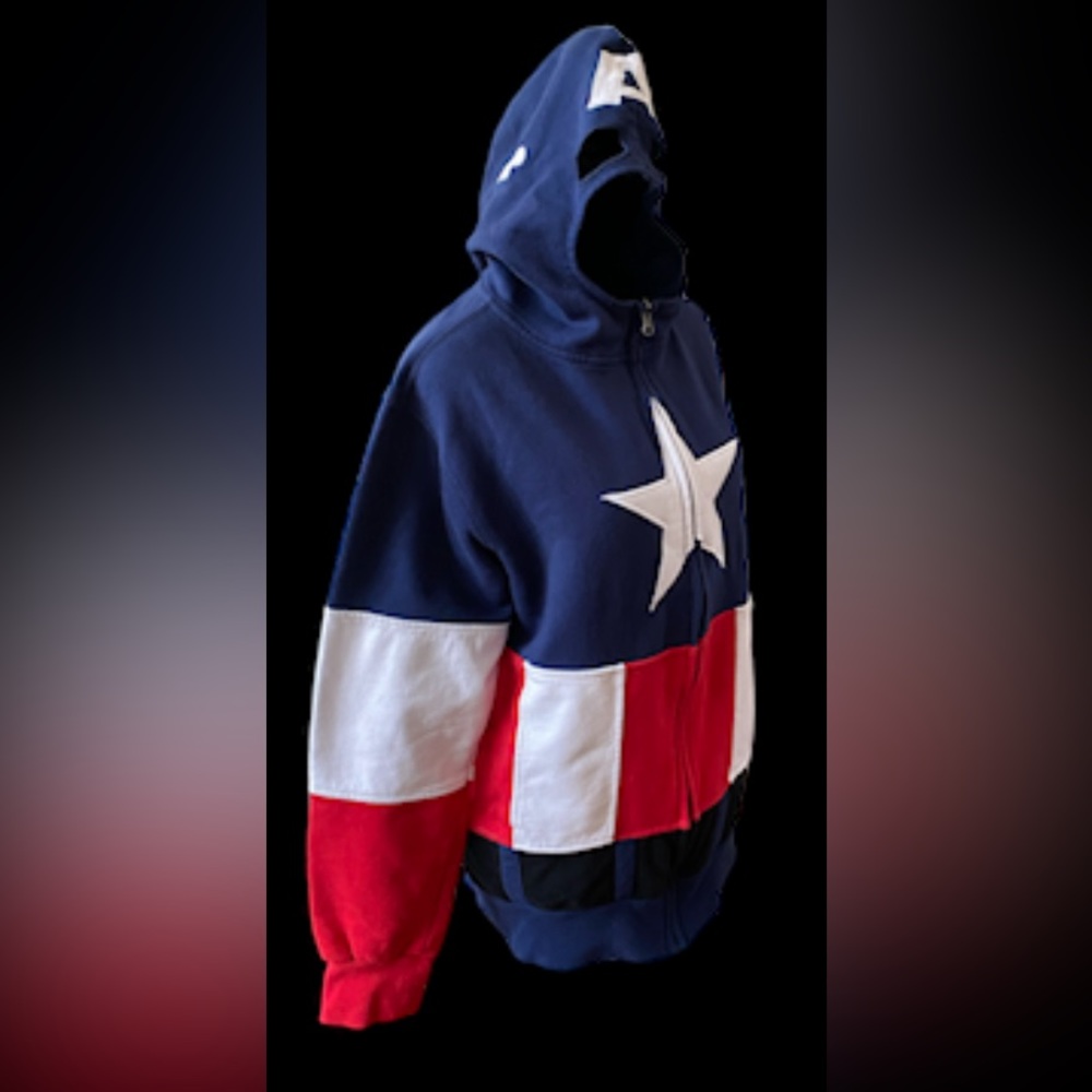 Marvel: Captain America Avenger Zip Up Hoodie Sweatshirt - Picture 6 of 17